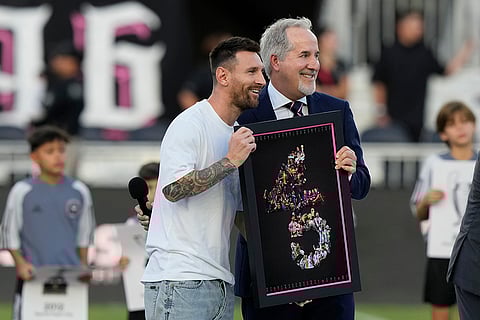 Lionel Messi with Jorge Mas